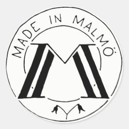 Redonda Hecho en Malmö pegatina