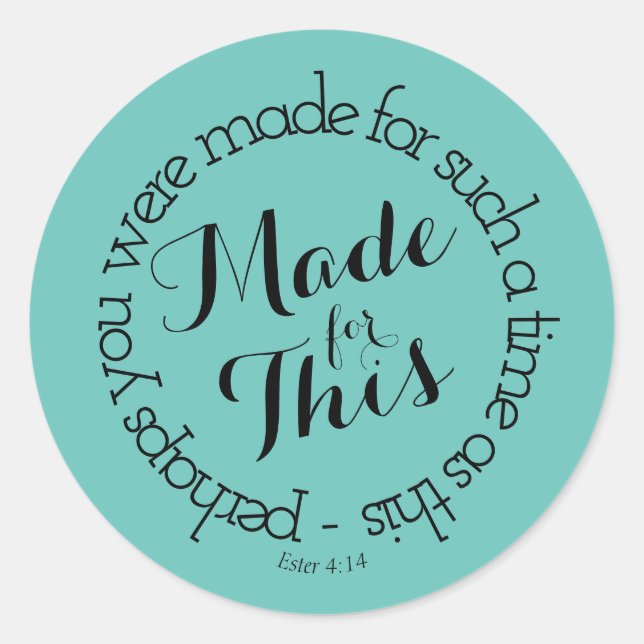 Redonda Hecho para este Pegatina redondo clásico (Anverso)