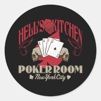 Redonda Hells Kitchen Poker Room, Pegatina de Nueva York