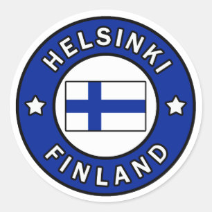 Redonda Helsinki Finlandia pegatina