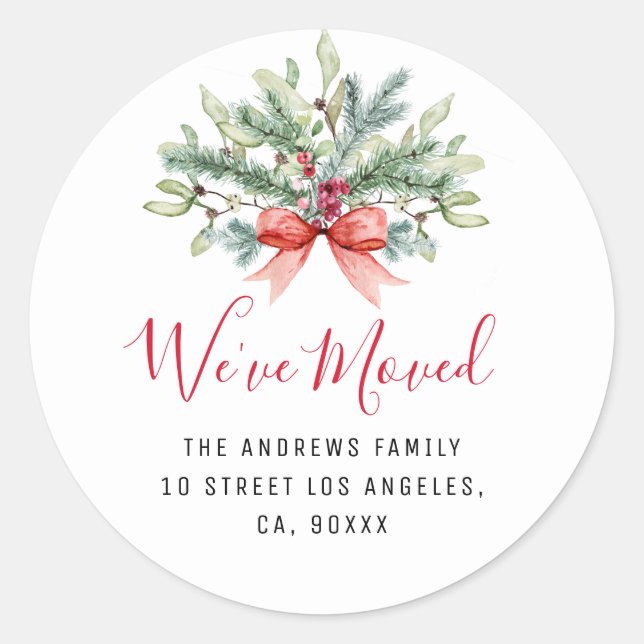 Redonda hemos cambiado el pegatina de dirección floral flo (Anverso)