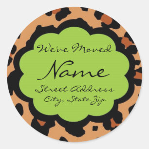 Redonda Hemos movido al Pegatina del Personalizable Lepord