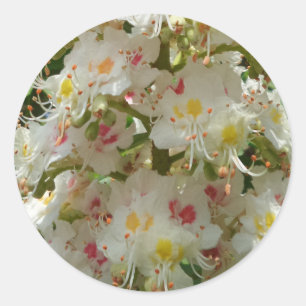 Redonda Hermoso Pegatina redondo de flores