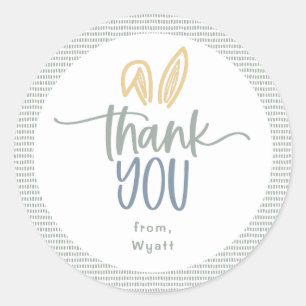 Redonda Hermosos Oídos Gracias Pegatina Redondo Clásico