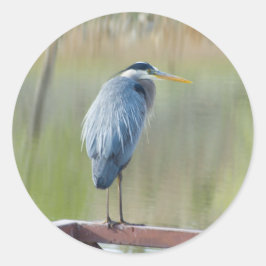 Redonda heron pegatina