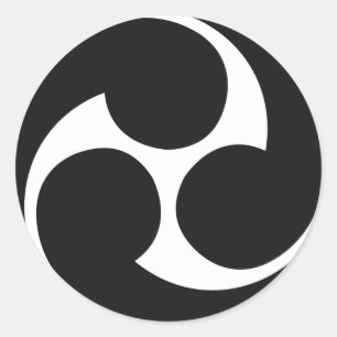 Redonda Hidari Mitsudomoe 左 三 つ Pegatina 巴 Taiko