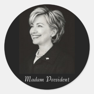 Redonda Hillary Señora Presidenta Pegatina