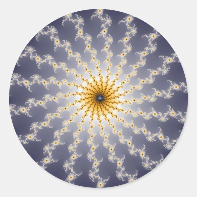 Redonda Hiperspace - Pegatina fractal (Anverso)