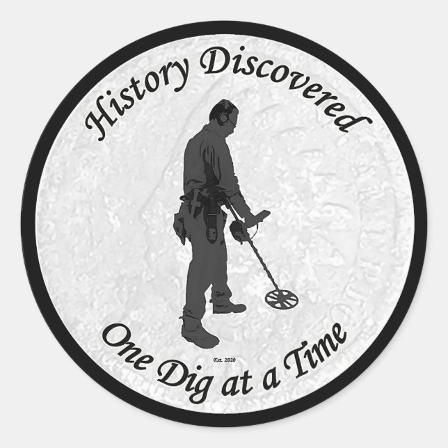 Redonda Historia descubierta pegatina temático de canal de (Anverso)