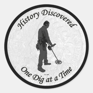 Redonda Historia descubierta pegatina temático de canal de