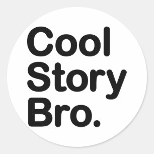 Redonda Historia fresca Bro. Pegatina