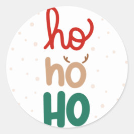 Redonda Ho Ho Ho Navidades pegatina vinyl