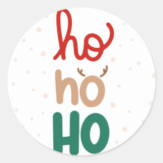 Redonda Ho Ho Ho Navidades pegatina vinyl