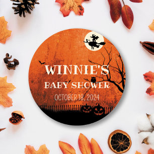 Redonda Hocus Pocus Baby Shower Circle Pegatina