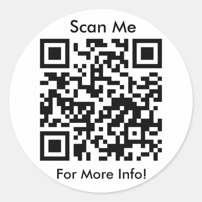 Redonda Hoja de Pegatina de código QR (Anverso)
