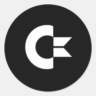 Redonda Hoja de pegatina de Commodore
