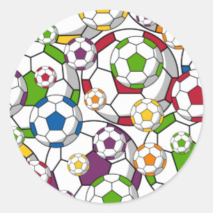 Redonda Hoja de Pegatina de fútbol