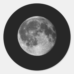 Redonda Hoja de pegatina de luna llena