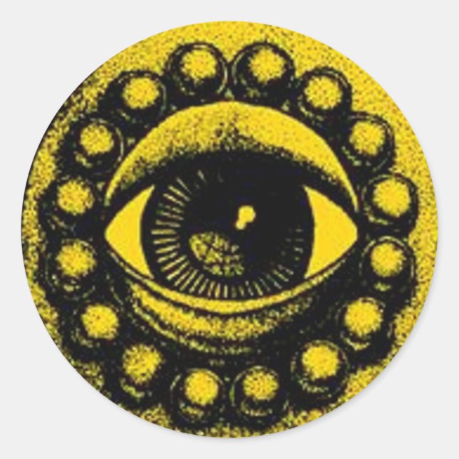 Redonda Hoja de Pegatina de ojos de Buda (Anverso)