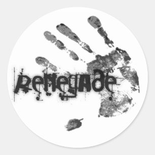 Redonda Hoja de Pegatina de renegado