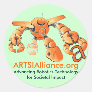 Redonda Hoja del pegatina de ARTSI