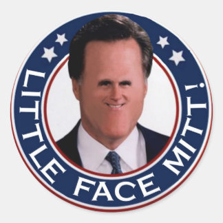 Redonda Hoja pegatina Little Face Mitt