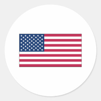 Redonda Hojas de pegatina de Bandera de Estados Unidos