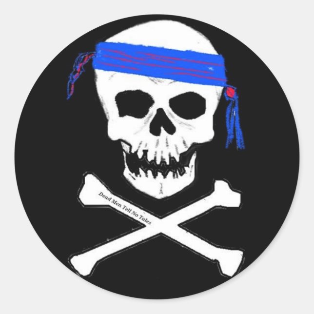 Redonda Hombres muertos no dicen nada Pegatina (Anverso)