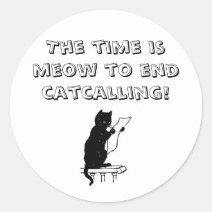 Redonda Hora de terminar Catcalling al pegatina
