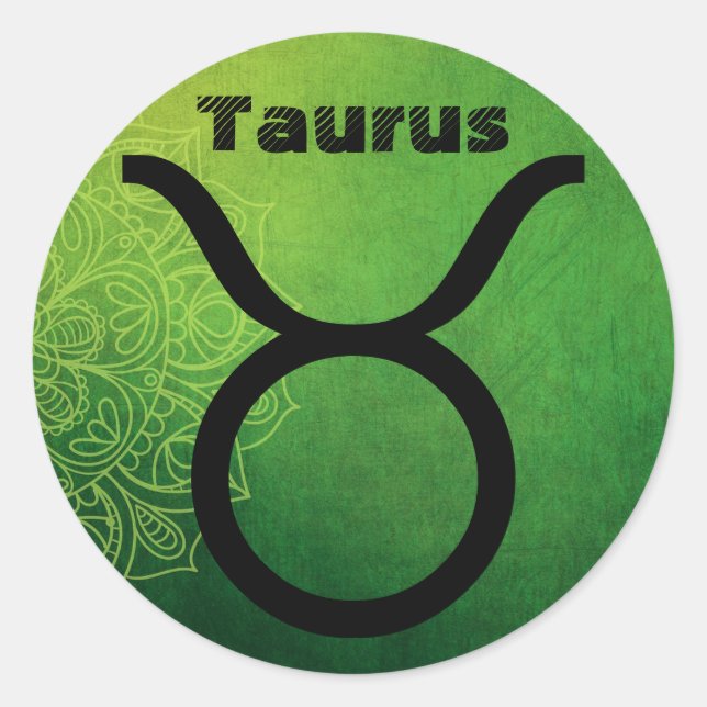 Redonda Horoscopio Rótulo Astrológico Zodiaco Pegatina de  (Anverso)
