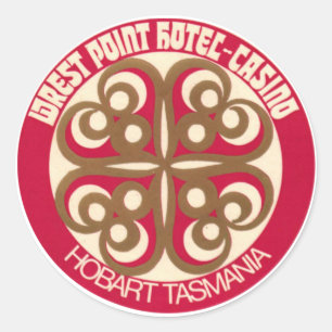 Redonda Hotel del vintage y pegatina del viaje