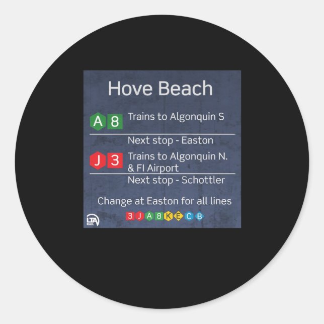 Redonda Hove Beach - Metro Liberty City - Pegatina Gta Iv (Anverso)