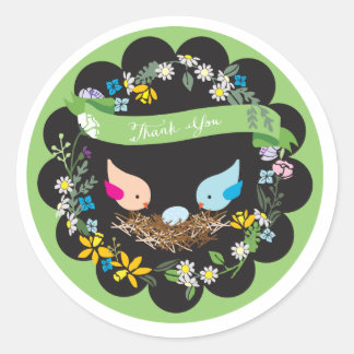 Redonda Huevo azul pequeño | Pegatina Baby Shower Favor