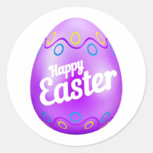 Huevo morado - Pegatina de Pascua