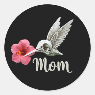 Redonda Hummingbird Mom Pegatina