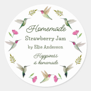 Redonda Hummingbird Pegatina de productos para productos c