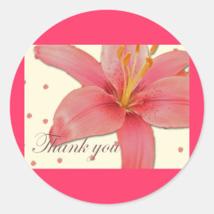 Redonda Hybrid Lilies Gracias Pegatina