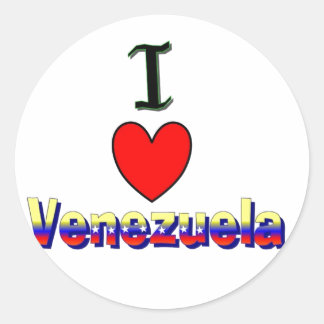 Redonda I Love Venezuela Pegatina