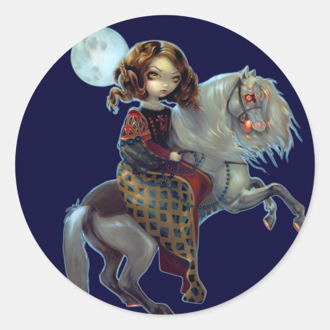 Redonda "I Vampiri: Notte a Cavalla" Pegatina (Anverso)