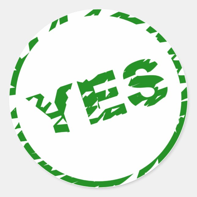 Redonda Icono de validación - SÍ - Pegatina (Anverso)
