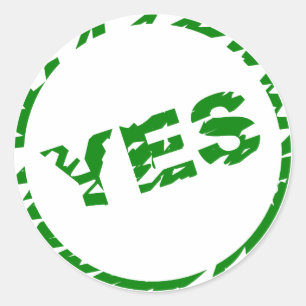 Redonda Icono de validación - SÍ - Pegatina
