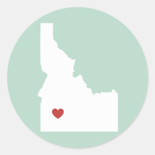 Redonda Idaho Love - Pegatina Personalizable
