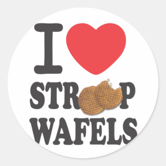 Redonda iLoveStroopwafels.com Pegatina