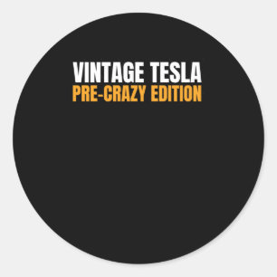 Redonda Imán o pegatina de Tesla vintage - Edición pre-loc