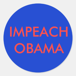REDONDA IMPEACH OBAMA PEGATINA
