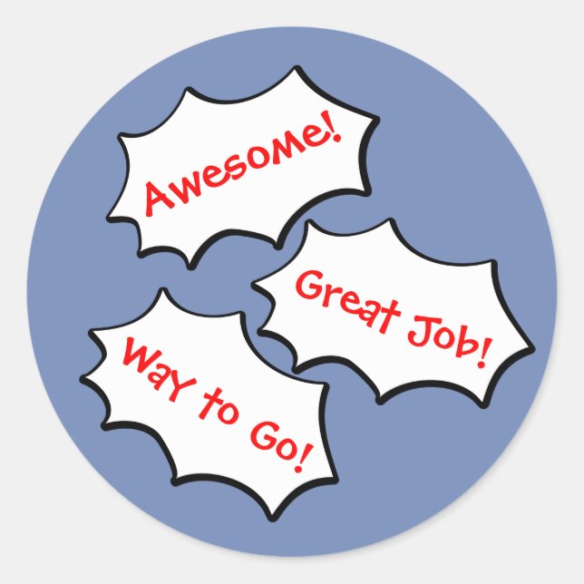 Redonda Impresionante Pegatina (Anverso)