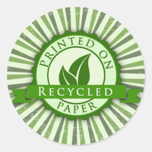 Redonda Impreso en el pegatina redondo brillante de papel