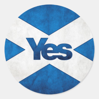 Redonda Independencia escocesa - Saltire Yes Pegatina