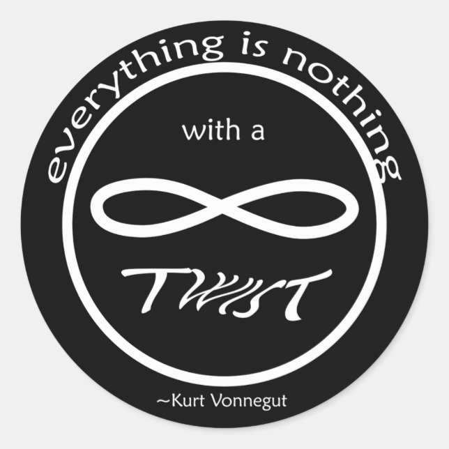 Redonda Infinity Todo Nada Pegatina (Anverso)