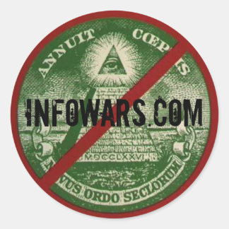 Redonda INFOWARS.com Pegatina